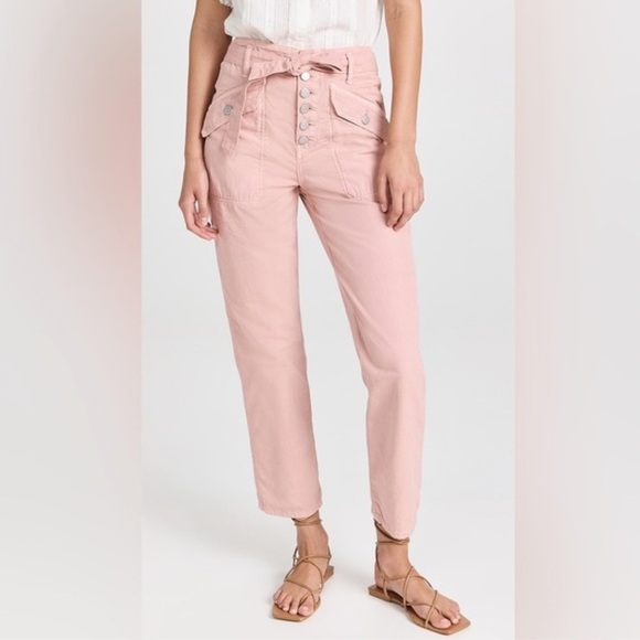 Veronica Beard Denim - VERONICA BEARD Rinley Straight Leg Light Pink Jean 26